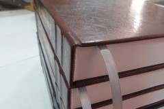 церковная книга с тиснением на обложке